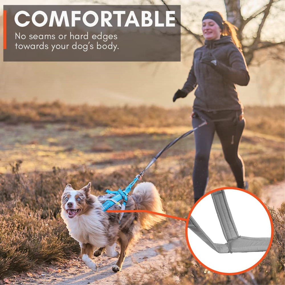 Non-stop dogwear Freemotion Harness interior suave para confort durante la actividad prolongada.