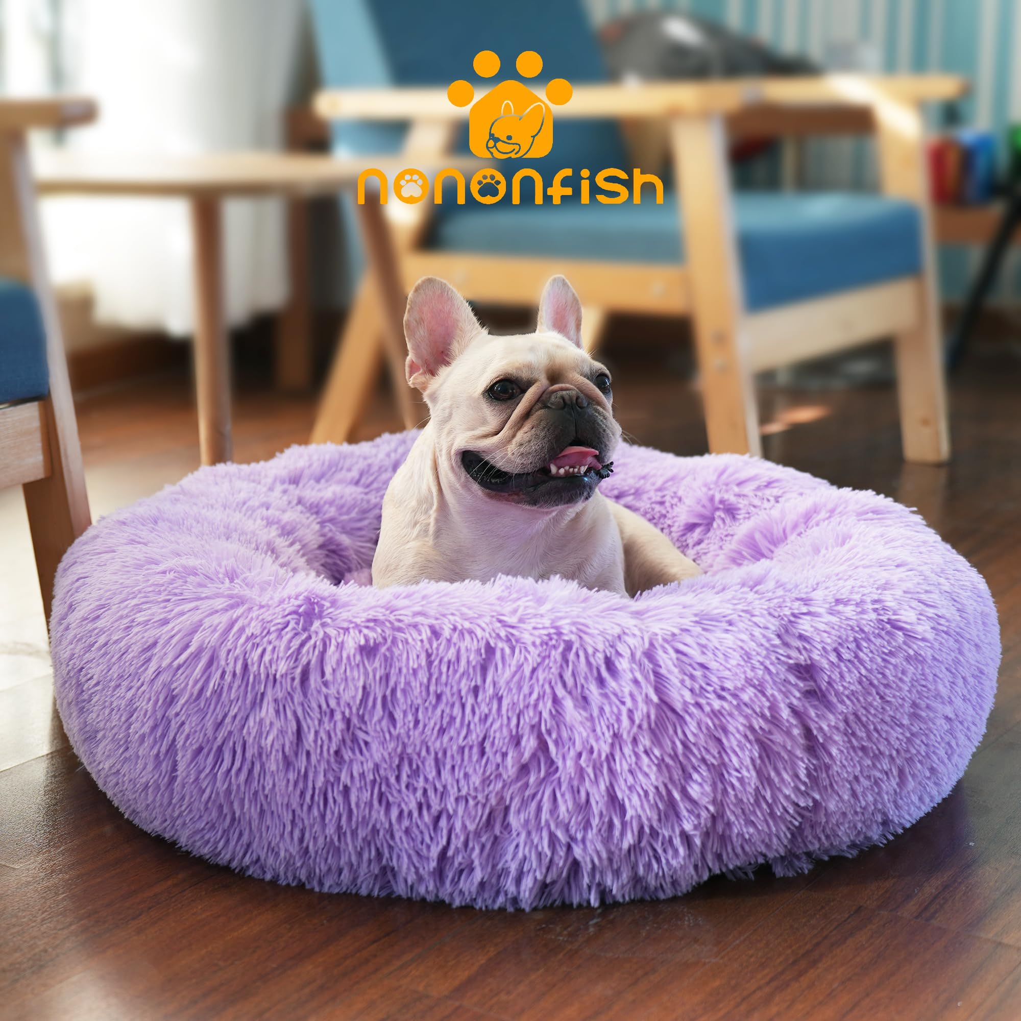 Cama amplia de nononfish para gatos y perros pequeños.