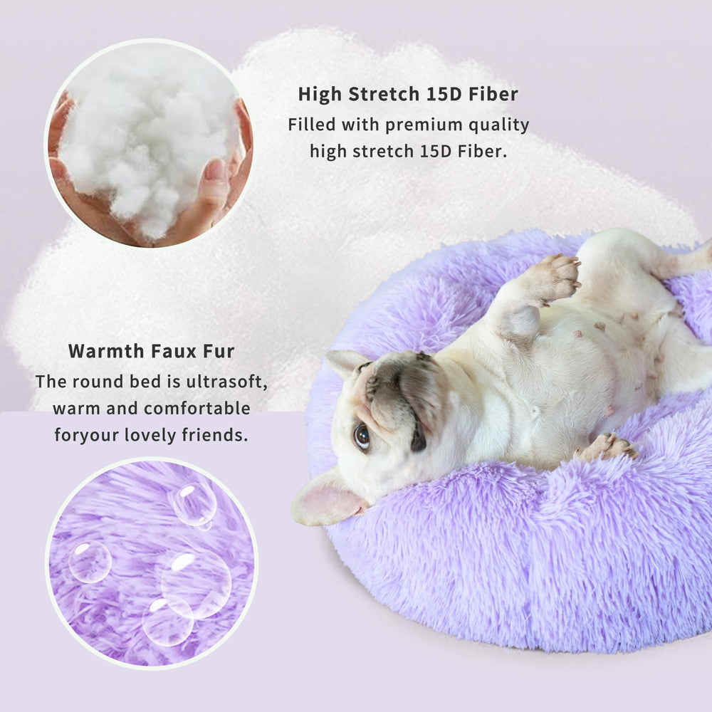 Cama dona lavable de nononfish, cuidado fácil para mascotas.