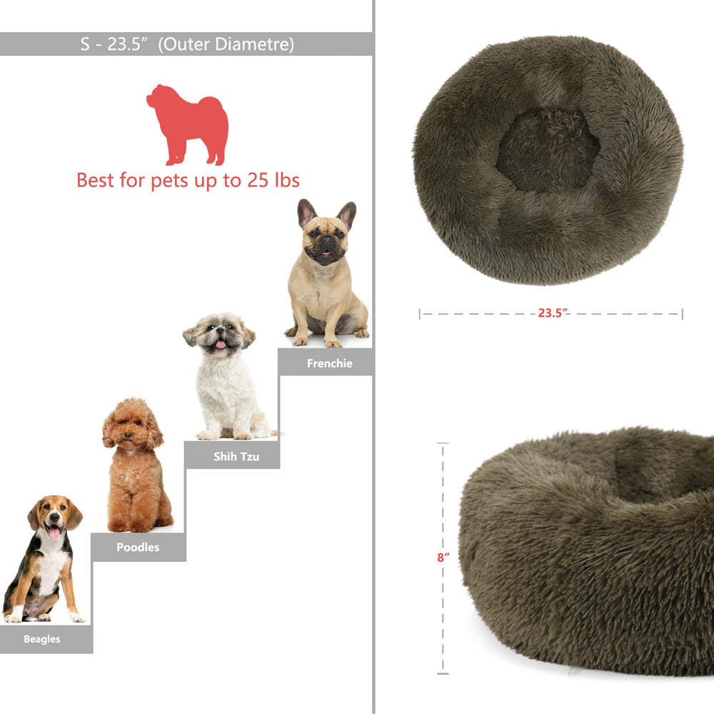 Cama donut de Nononfish con borde elevado para apoyar cabeza y cuello