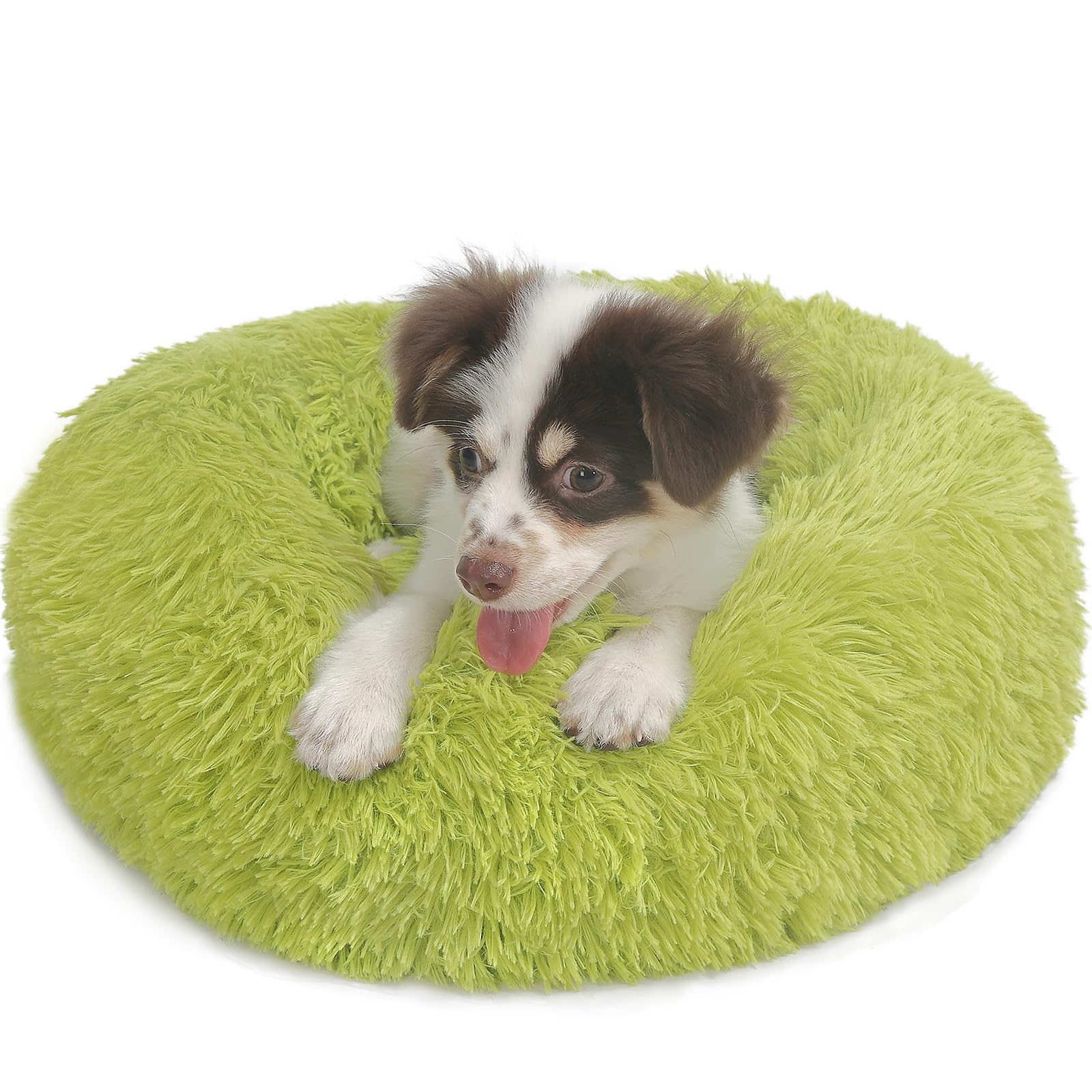 Nononfish cama-donut calma para perros pequeños, descanso cómodo y seguro.