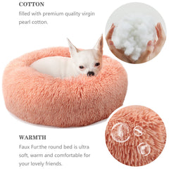 Cama donut rosa Nononfish para cachorros y razas mini.