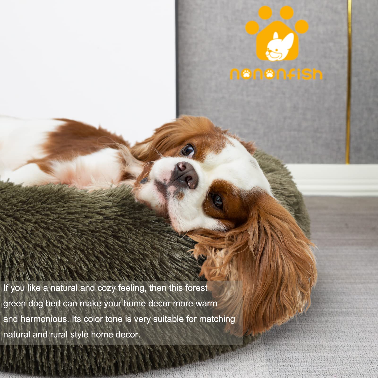 Cama donut Nononfish lavable a máquina para limpieza fácil