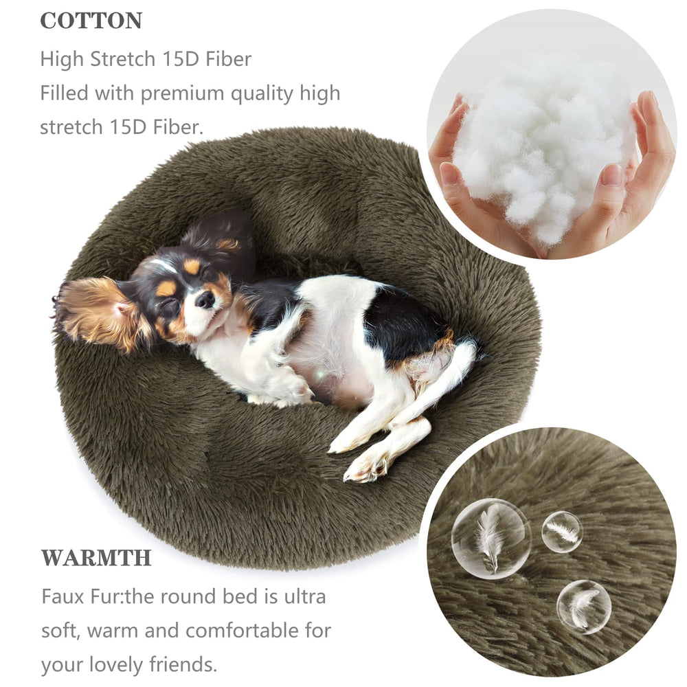 Cama donut Nononfish tamaño ideal para perros pequeños