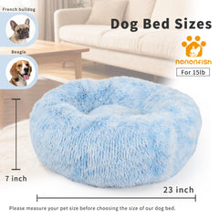 Nononfish Cama Donut con pelo sintético, ideal para acurrucarse tras la caminata
