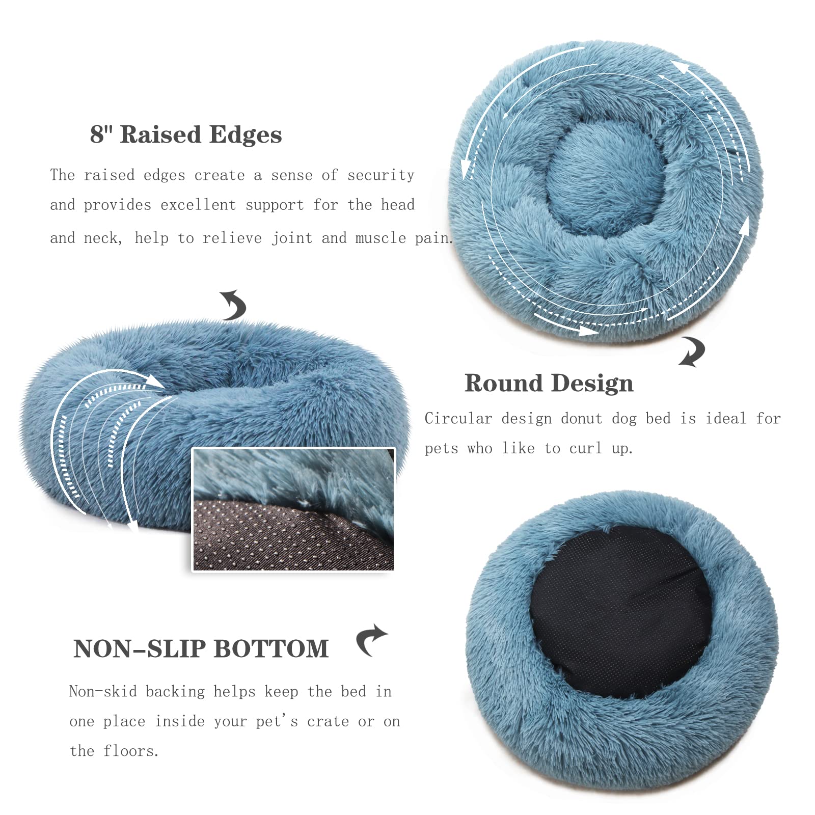 Uso para perros pequeños y gatitos, diseño cómodo para acurrucarse.