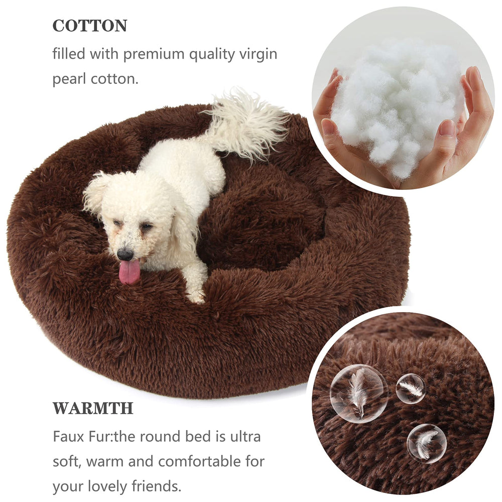 Cama nononfish para perro con borde alzado, ofrece soporte del cuello