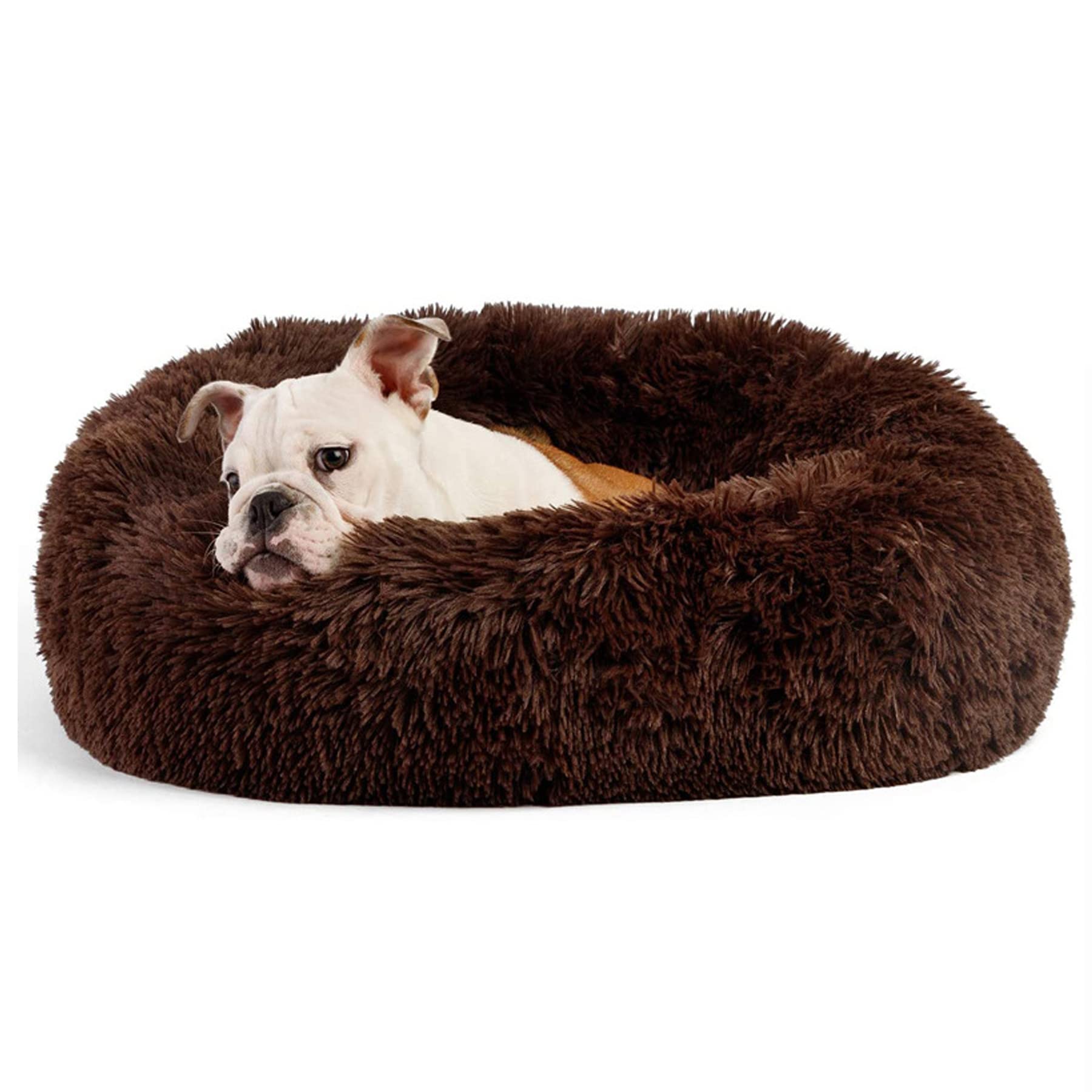 Cama nononfish con diseño calmante y forma dona para perros medianos