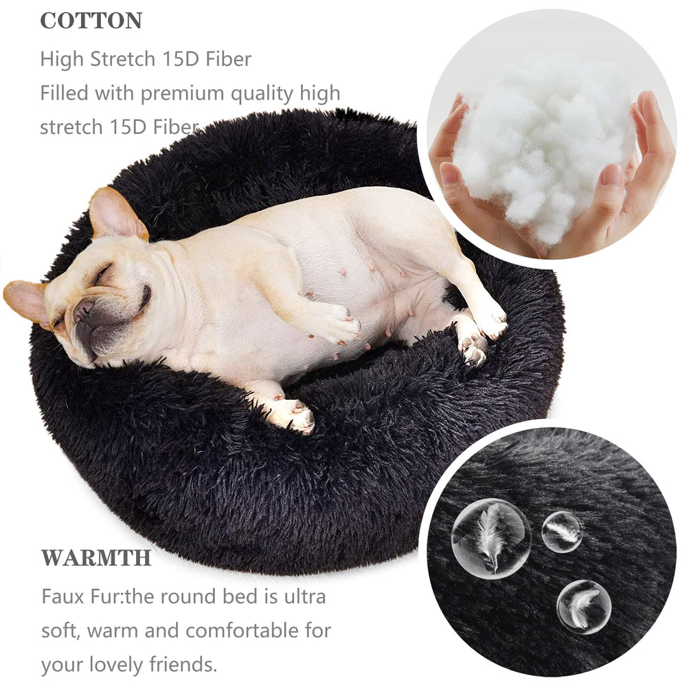 Nononfish Cama Donut de 23 pulgadas, ideal para mascotas pequeñas.