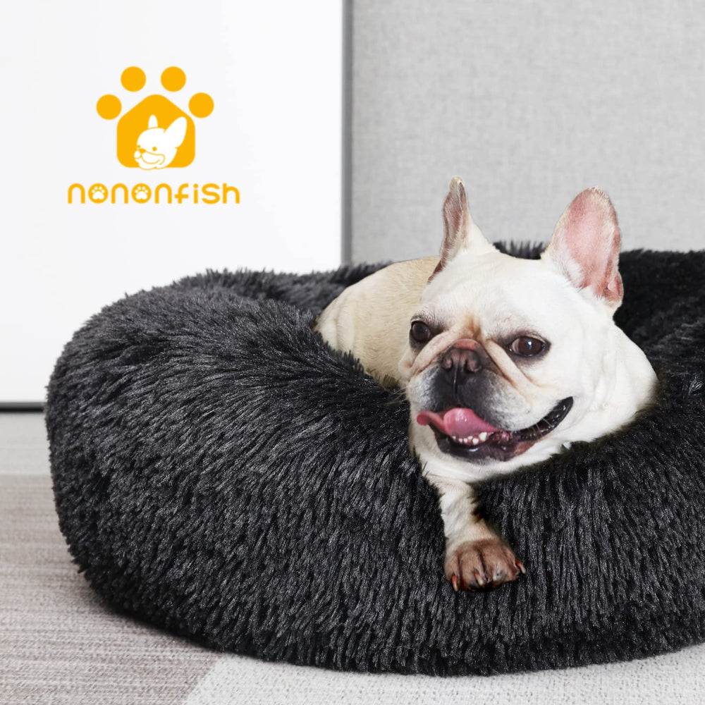 Nononfish Cama Donut lavable a máquina, fácil de limpiar tras juegos.