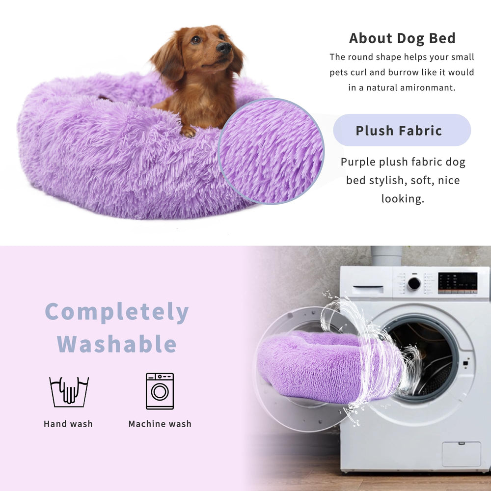 Nononfish cama forro peluche suave, ideal para mascotas medianas