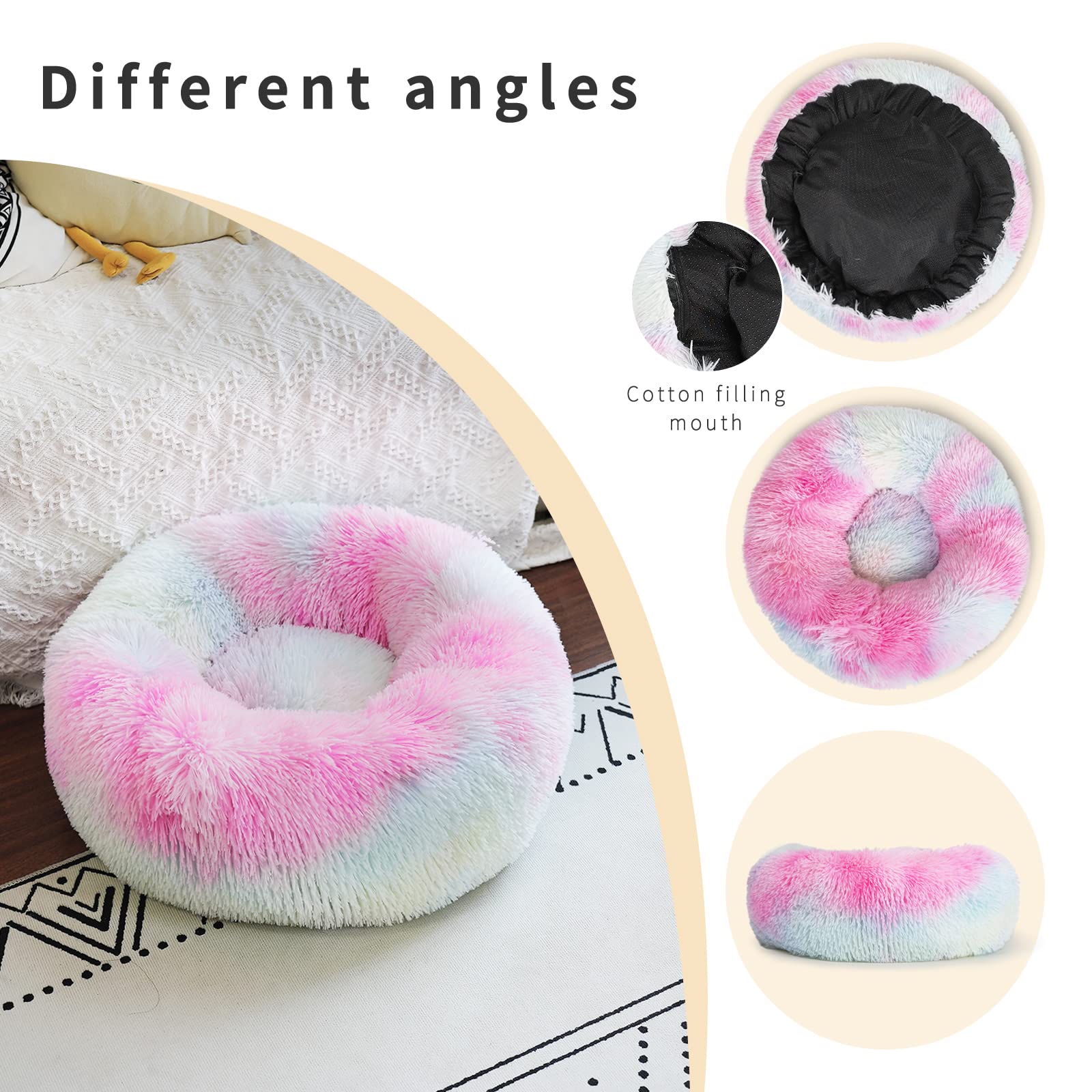 nononfish cama para perro con funda lavable, fácil limpieza