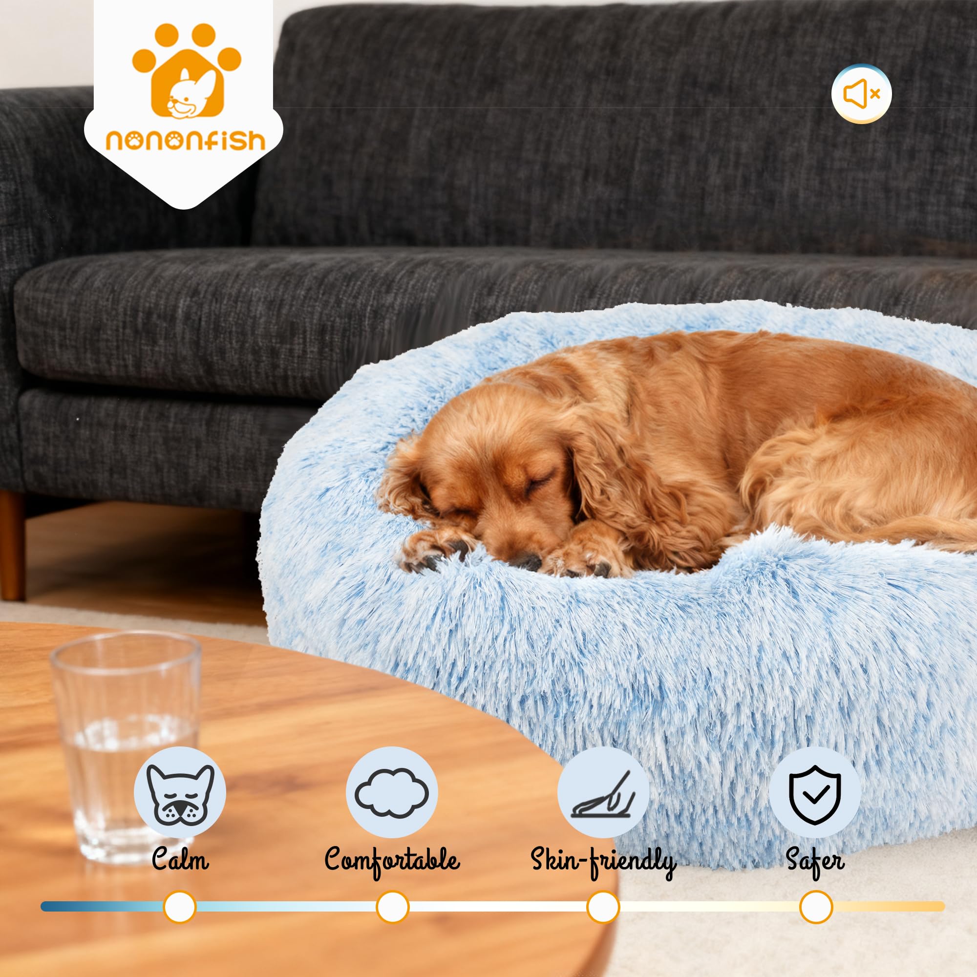 Funda lavable a máquina para facilitar la limpieza de la cama Nononfish.