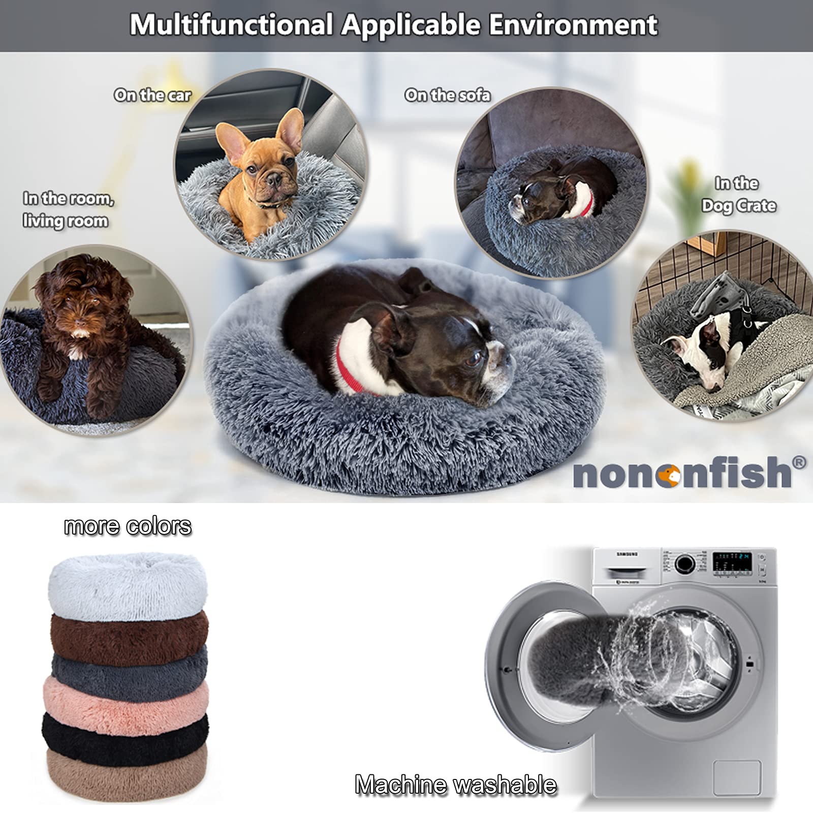 Cama Nononfish ortopédica para perros pequeños, soporte cómodo para articulaciones