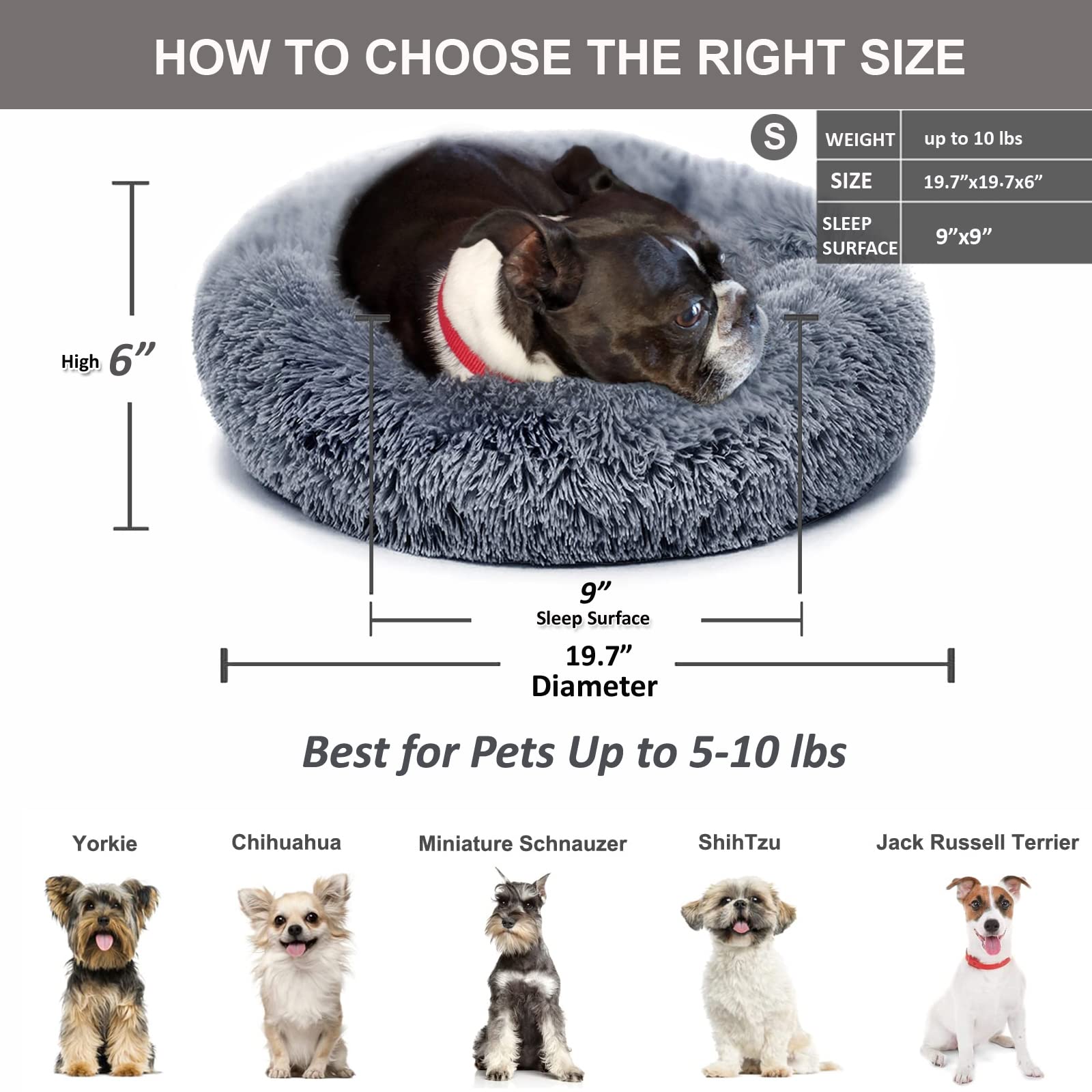 Cama Nononfish tejido peluche, sensación suave para acurrucarse