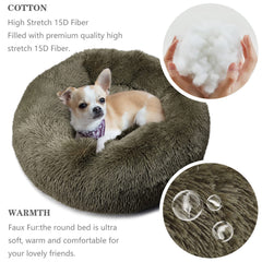 Nononfish cama rosquilla versátil para gatos y perros pequeños.