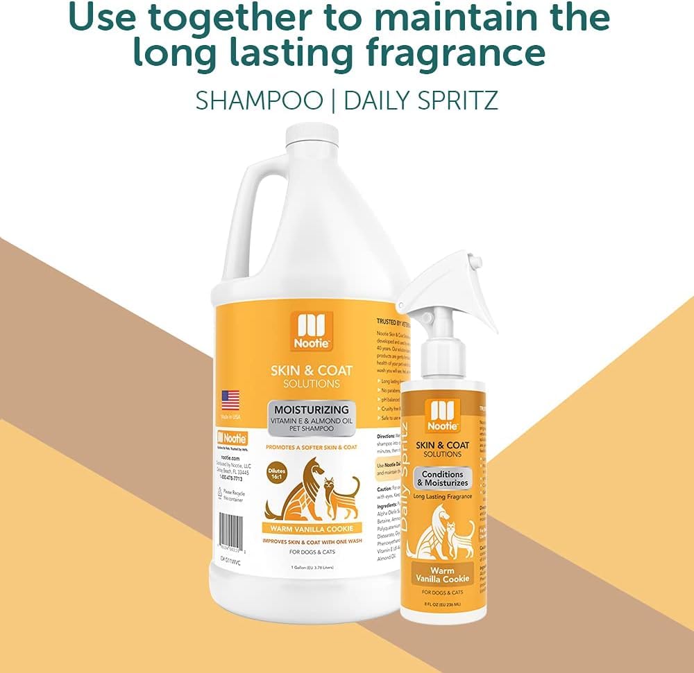 Nootie champú con aroma vainilla cálida, experiencia de baño agradable.
