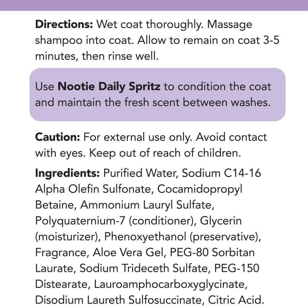 Nootie champú facilita un enjuague rápido y eficaz