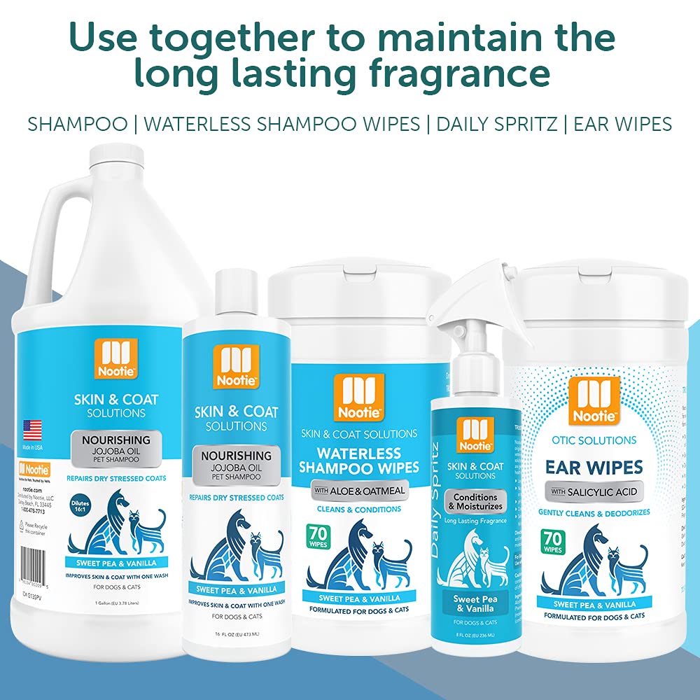 Nootie champú mascotas seguro de usar con productos tópicos para pulgas