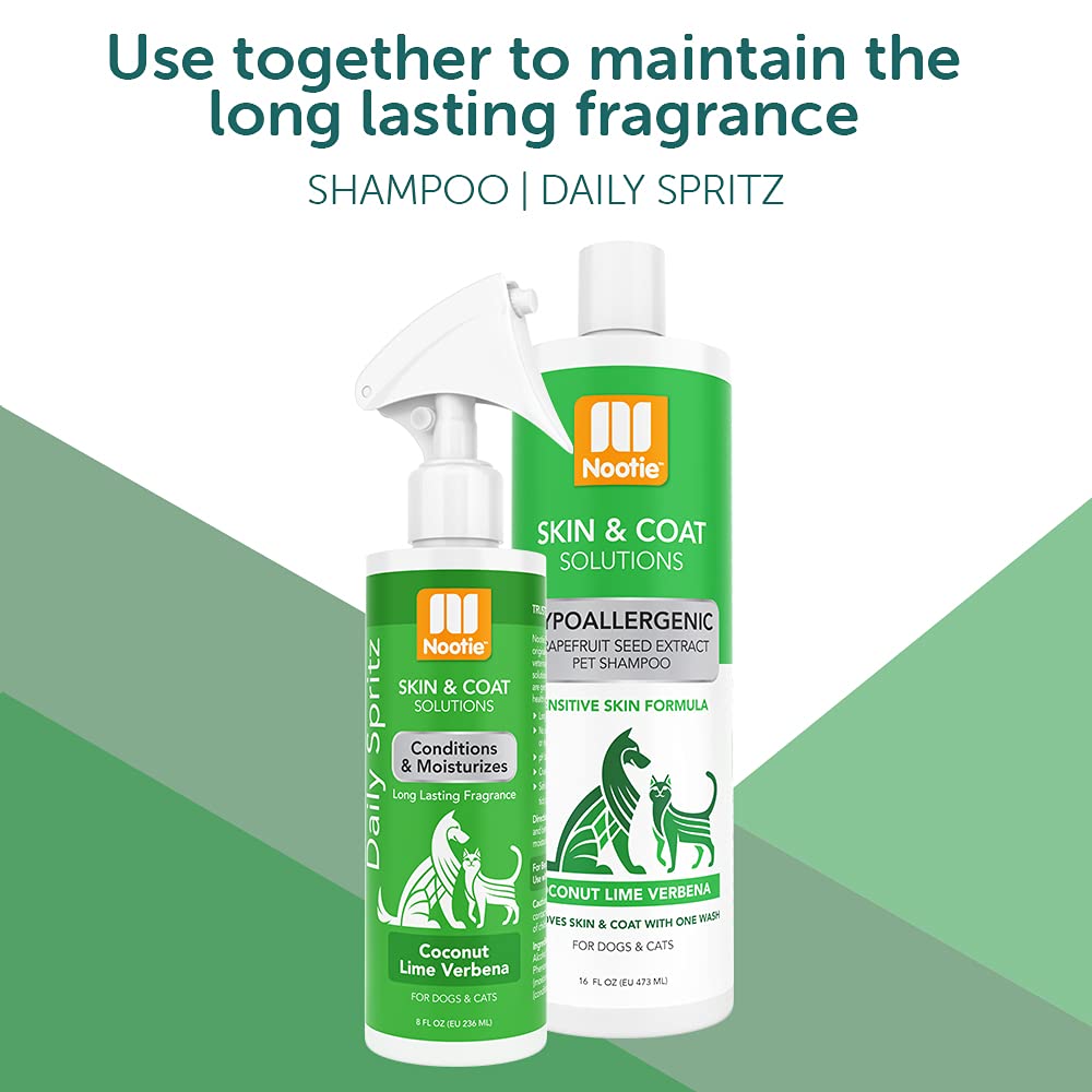 Nootie Champú para perro, apto con productos tópicos para pulgas y garrapatas.