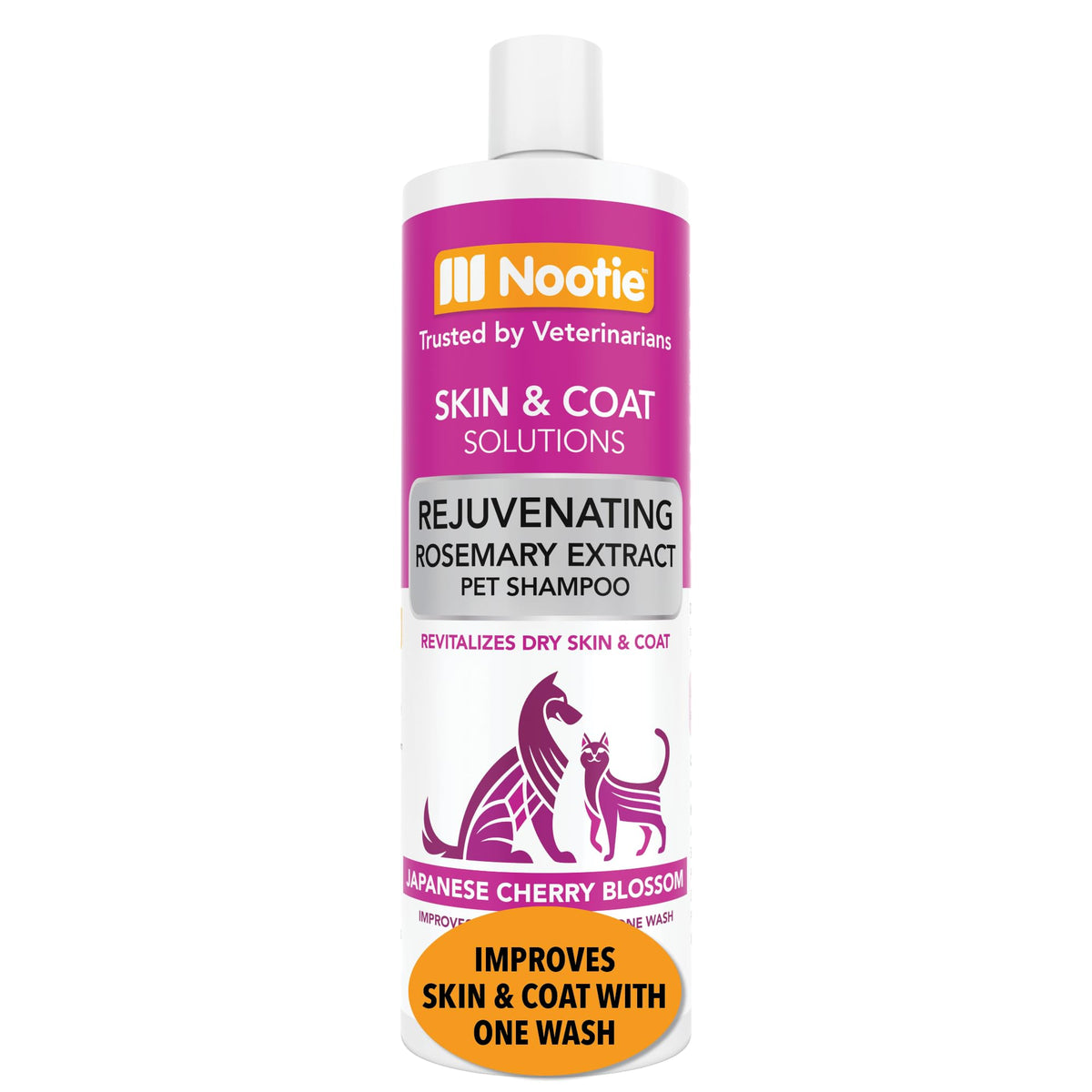 Nootie champú para perros con piel sensible en una botella, cuidado suave para pelaje.