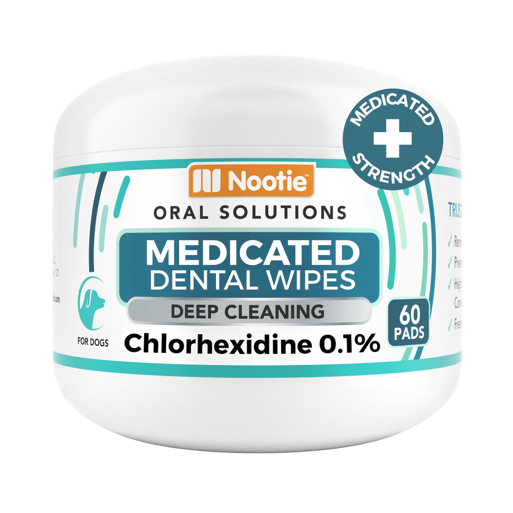 Nootie dental wipes para perro, limpieza oral y reducción de placa