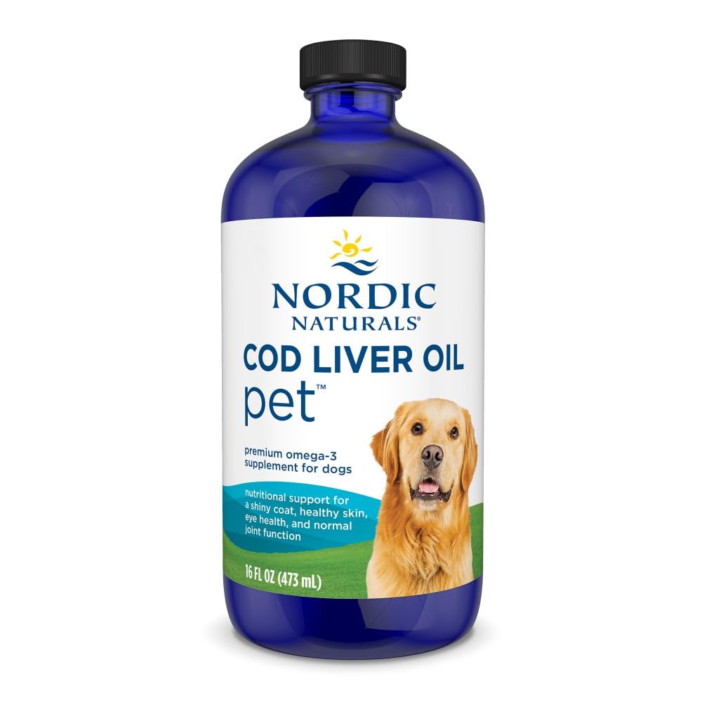 Nordic Naturals Aceite de hígado de bacalao para mascotas en botella; apoyo para piel y pelaje