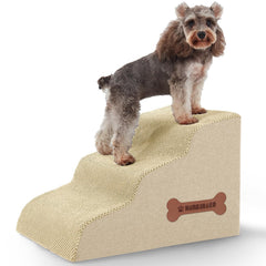 Nordjager escalones para perros, tres pasos, beige, ideal para subir al sofá