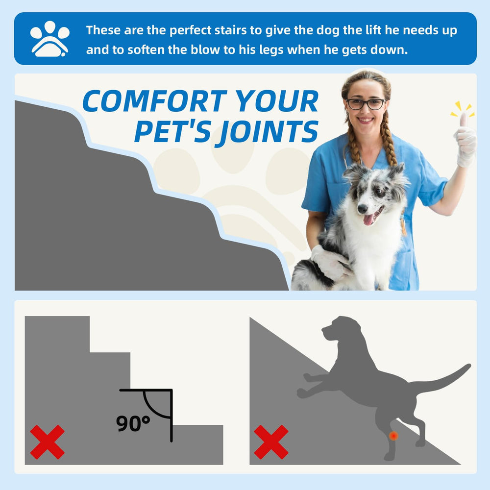 Nordjager escaleras para perros con superficie antideslizante para seguridad.