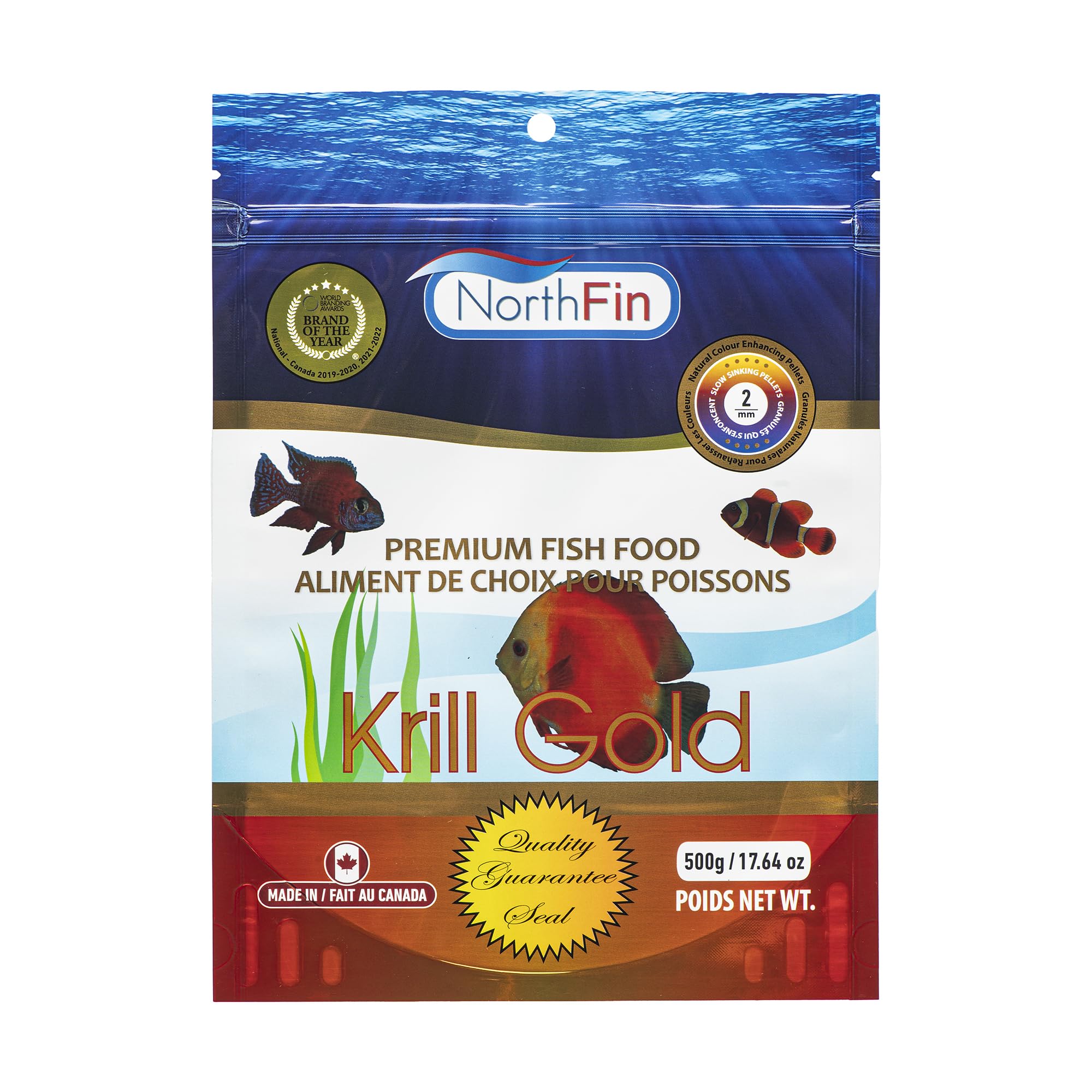 NorthFin Fórmula Krill Pro, granulos de hundimiento lento para peces sanos