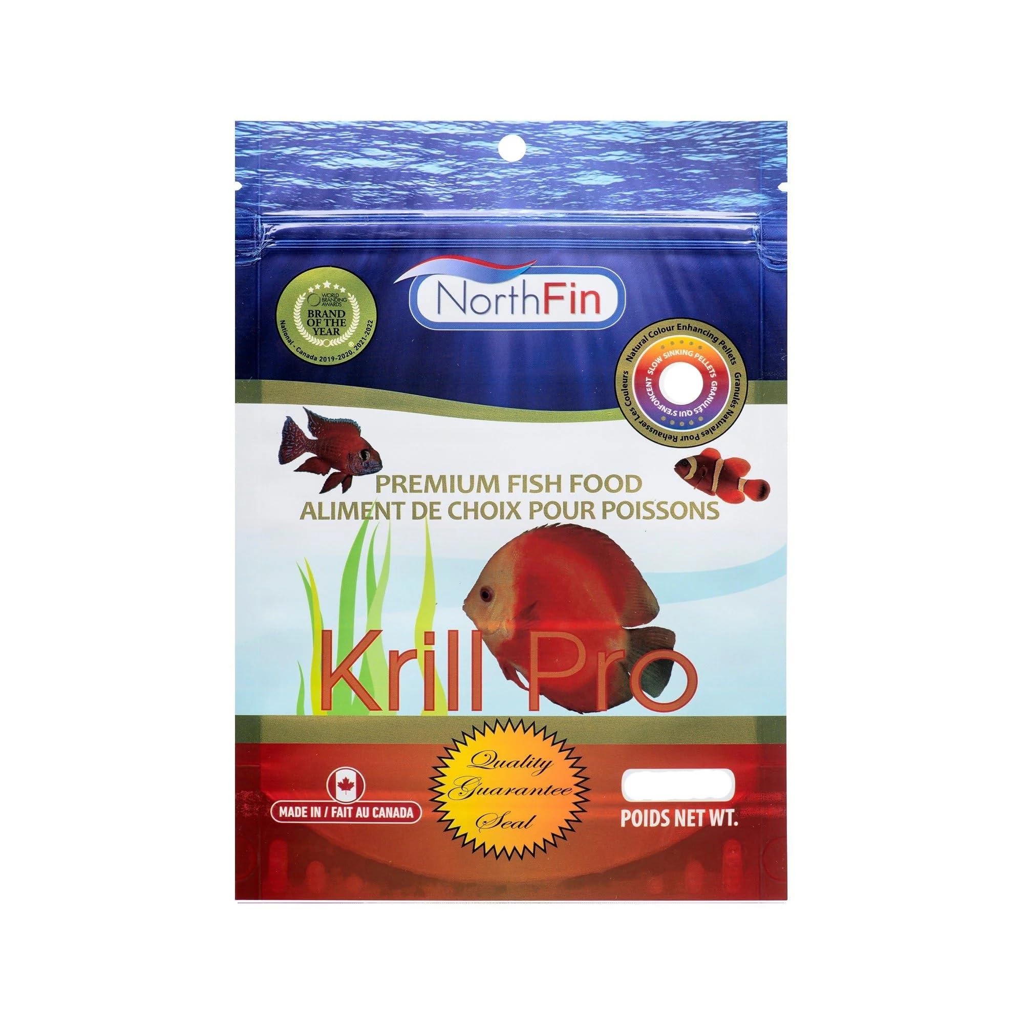 NorthFin ingredientes clave: kril antártico y espirulina para colores vivos