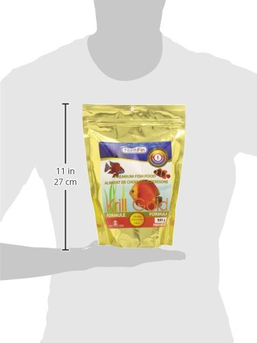 Peces alimentándose con granulos NorthFin Krill Pro, mejora de color natural