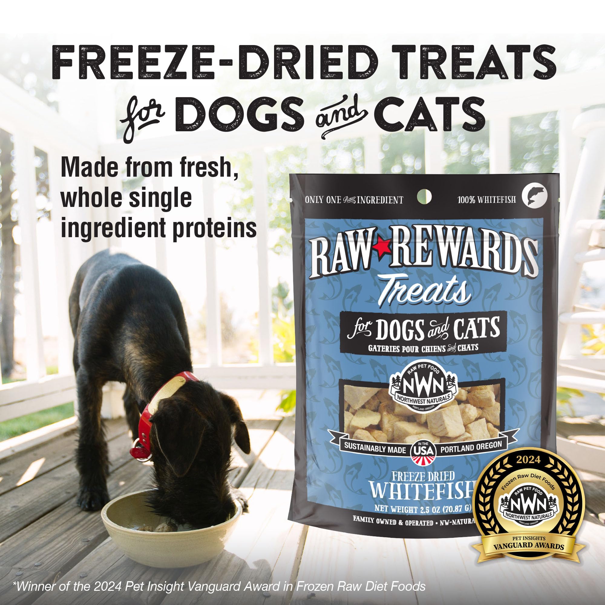 Northwest Naturals bocados pequeños bacalao blanco para entrenamiento y recompensas.