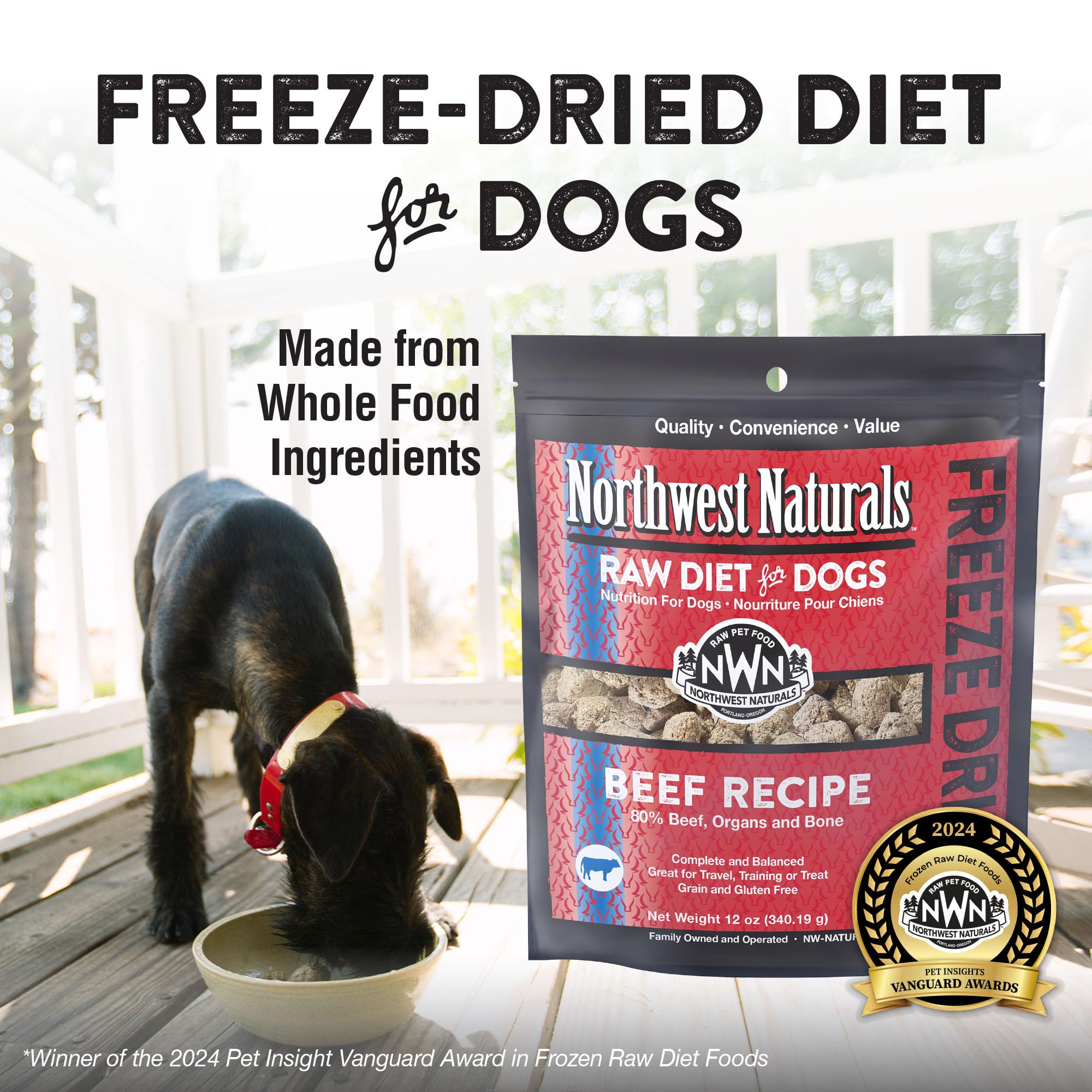 Northwest Naturals comida-perro-deshidratada-res: sabor intenso y textura crujiente.