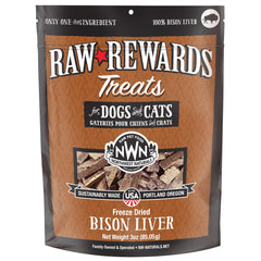 Northwest Naturals Higado de bisonte trozos pequeños para perros y gatos.