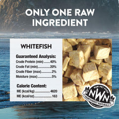 Northwest Naturals: ingrediente único pescado blanco, snack natural.