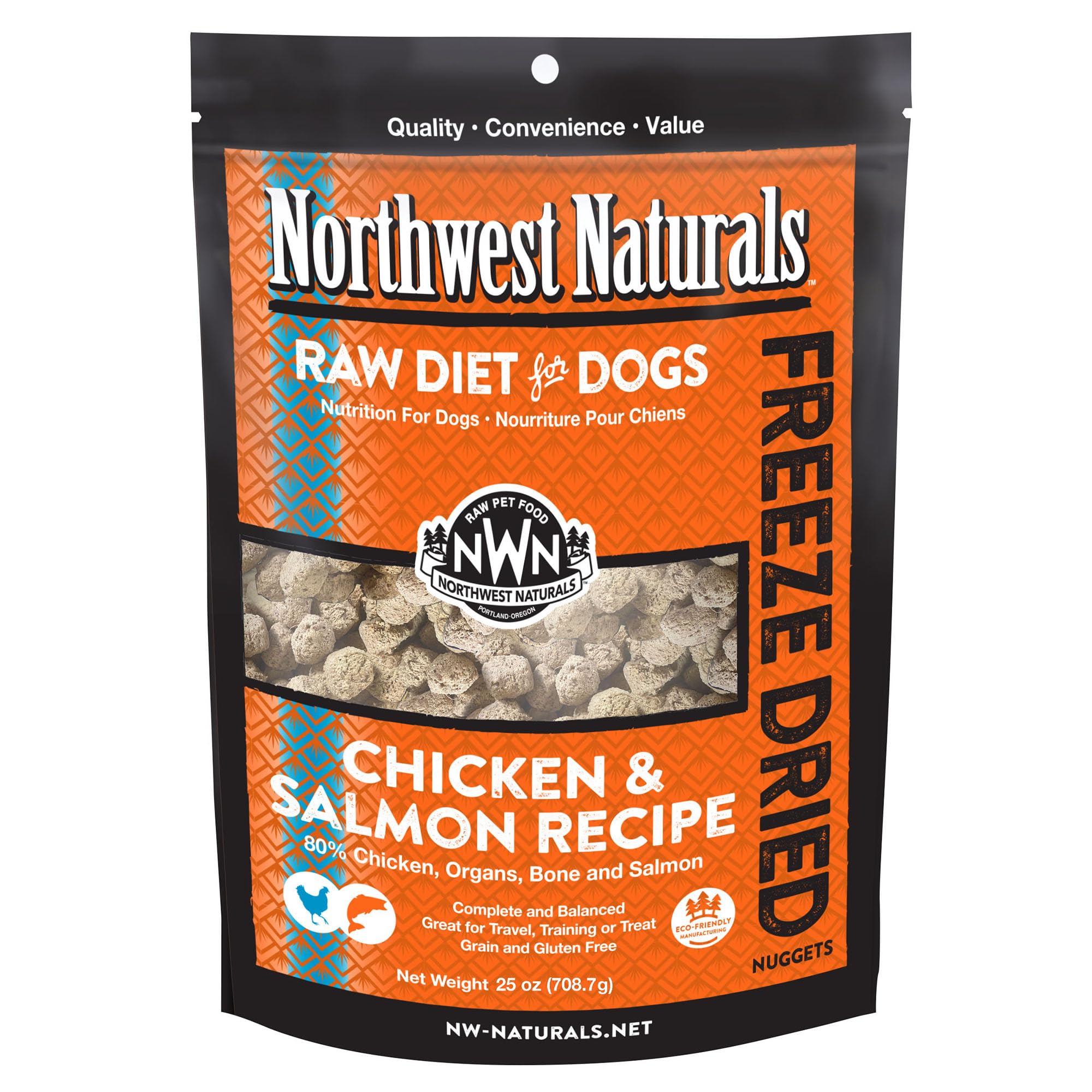 Northwest Naturals Nuggets pollo-salmon, tamaño pequeño, perfecto para entrenamiento.