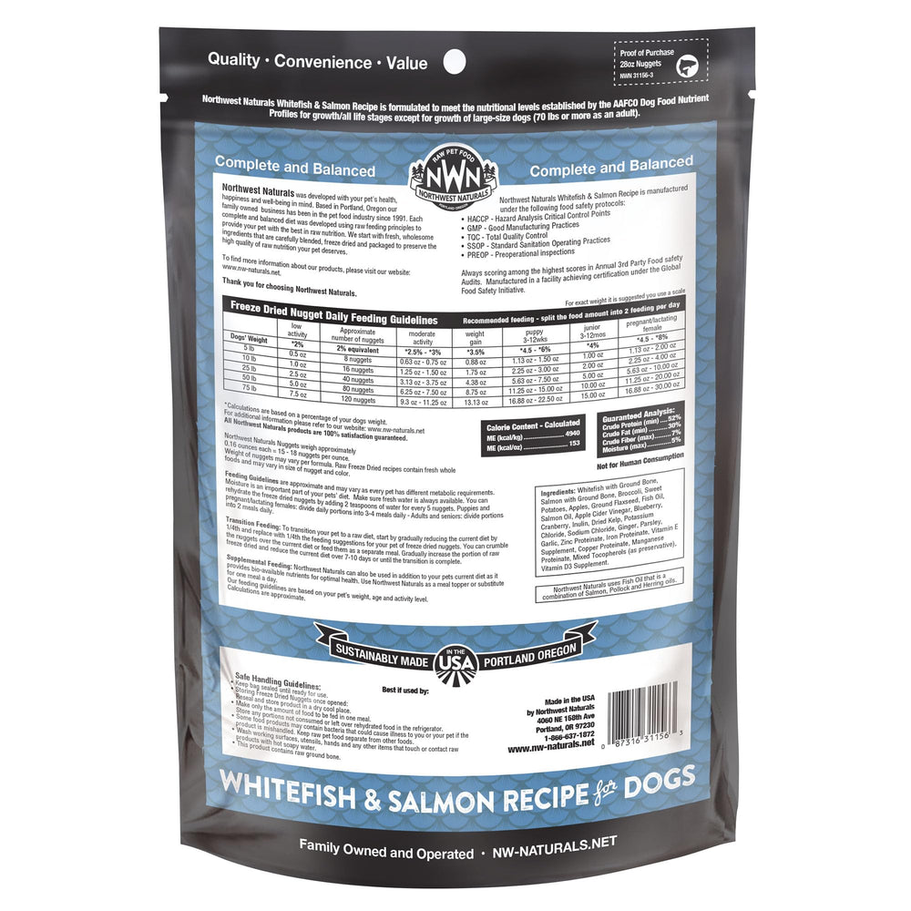 Bocados sabrosos Northwest Naturals para perros de todas las tallas.