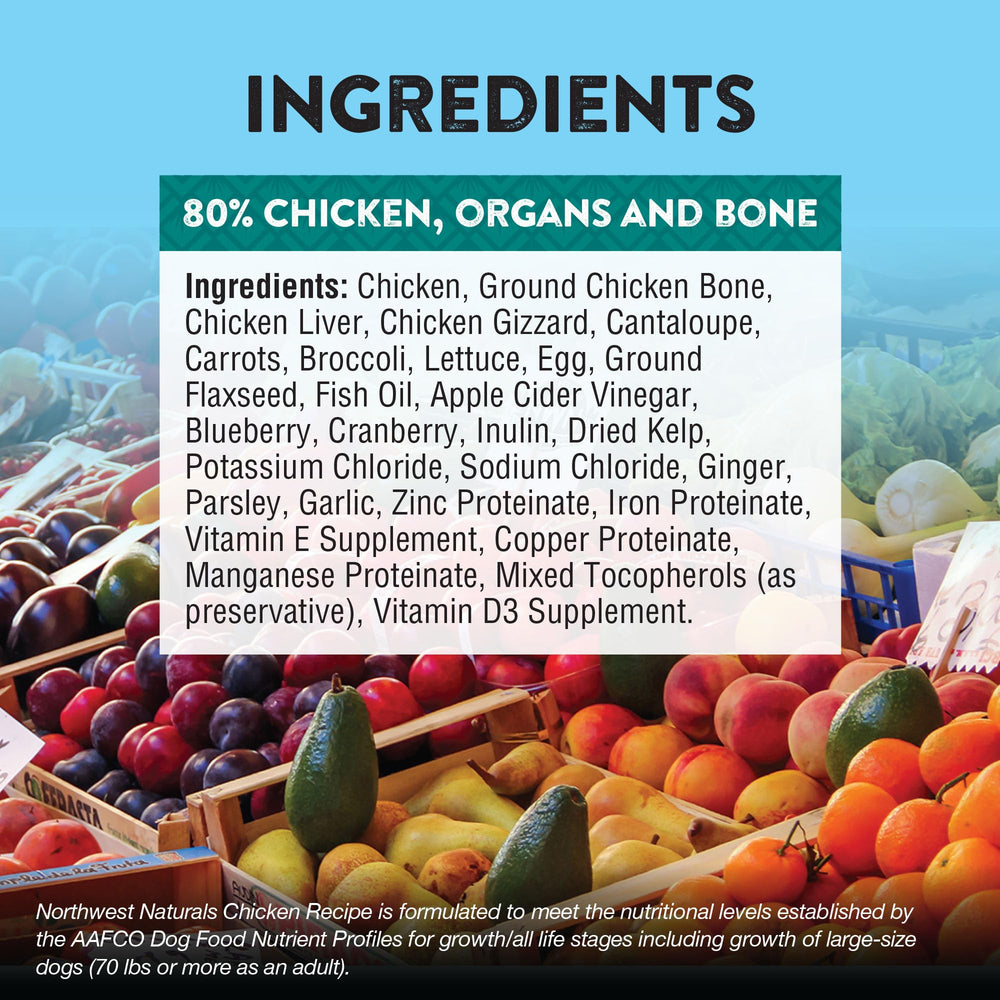Northwest Naturals sin granos de pollo liofilizado: opción proteica para perros.