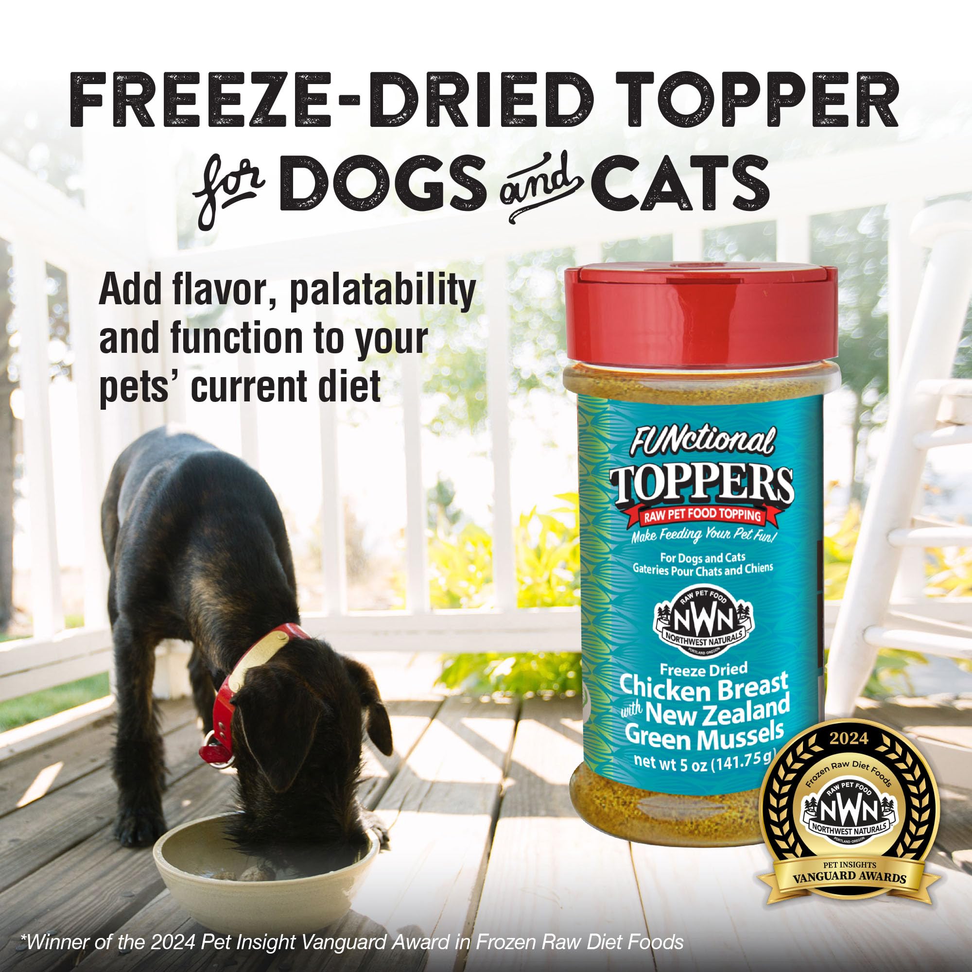 Northwest Naturals topper para perros y gatos, fácil de servir y añade sabor diario.