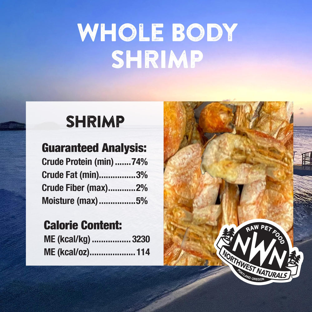 Ingrediente único: gambas, Northwest Naturals, opción simple para dieta de tu mascota.