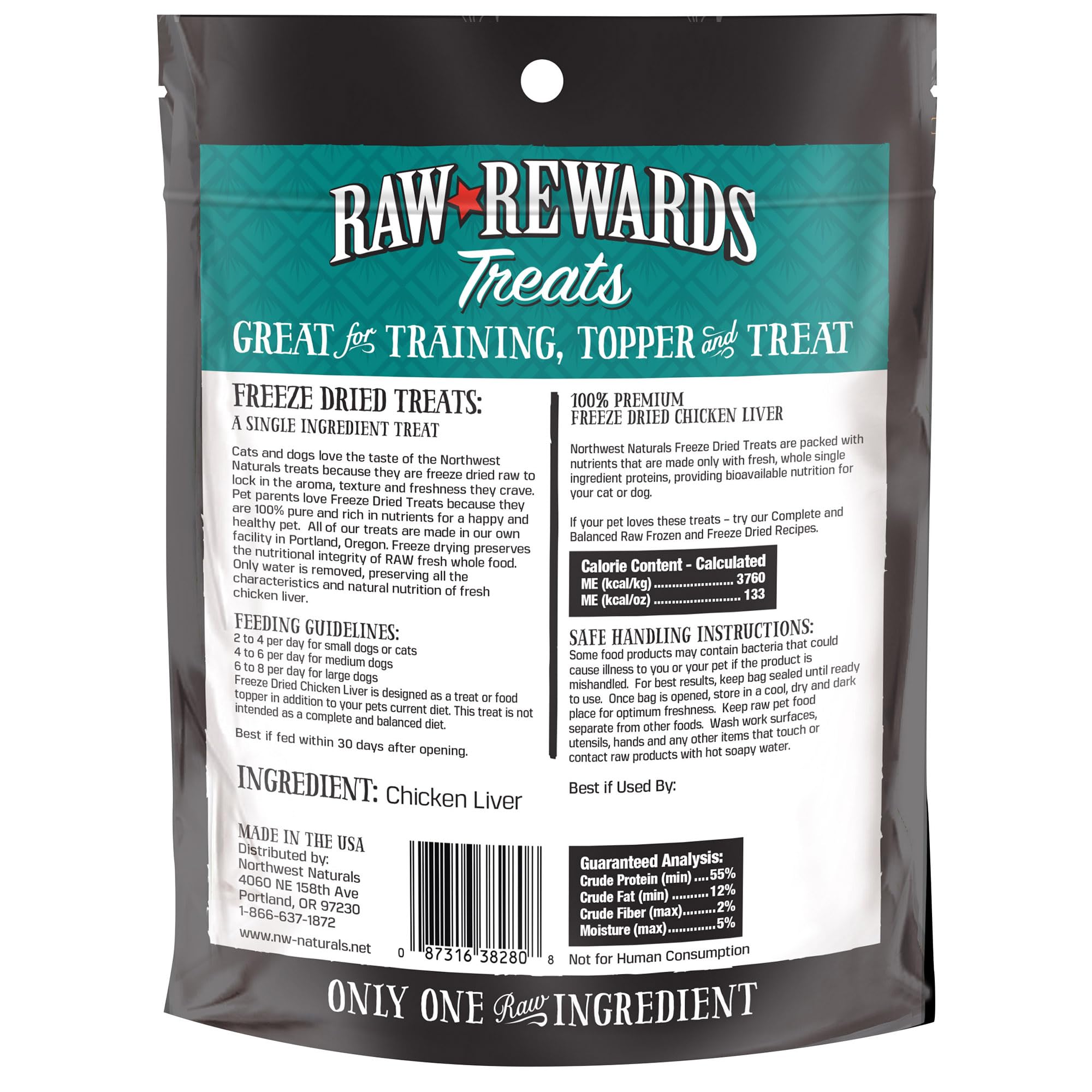 Northwest Naturals Uso diario de premios para entrenamiento y recompensa.