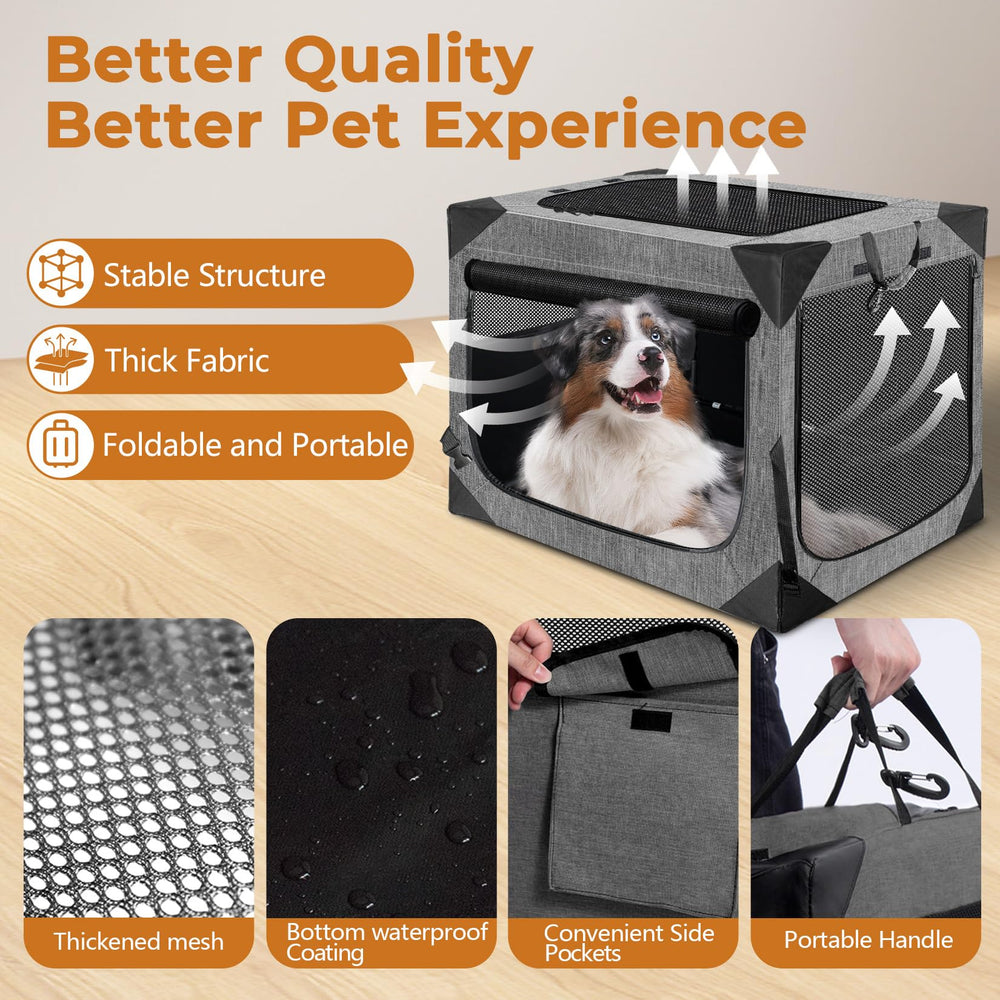 Jaula Nottia con ventilación 360 para perros grandes.