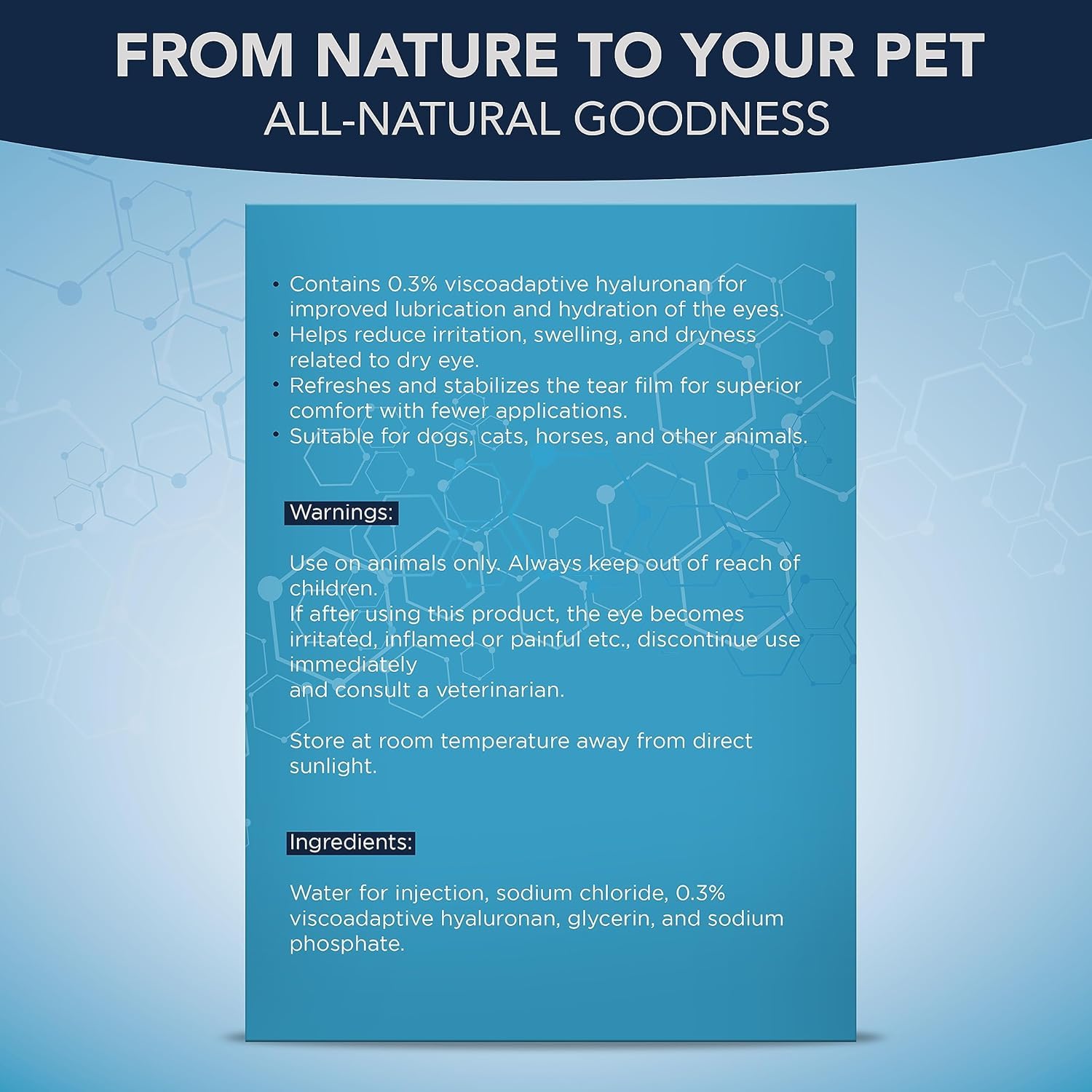NOVEHA apto para perros y gatos con ojos sensibles