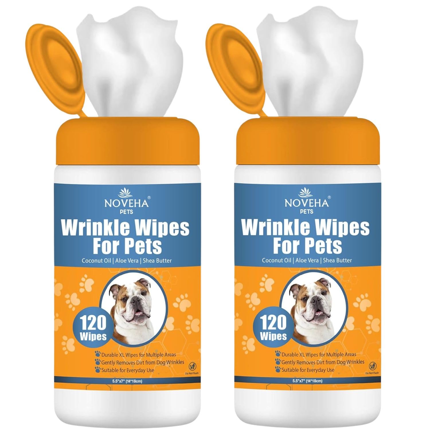 NOVEHA Wrinkle Wipes empaque de 120 unidades para limpieza rápida diaria