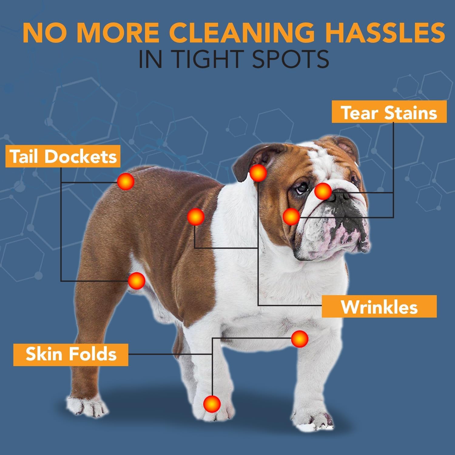 NOVEHA Wrinkle Wipes limpieza de patas para higiene diaria