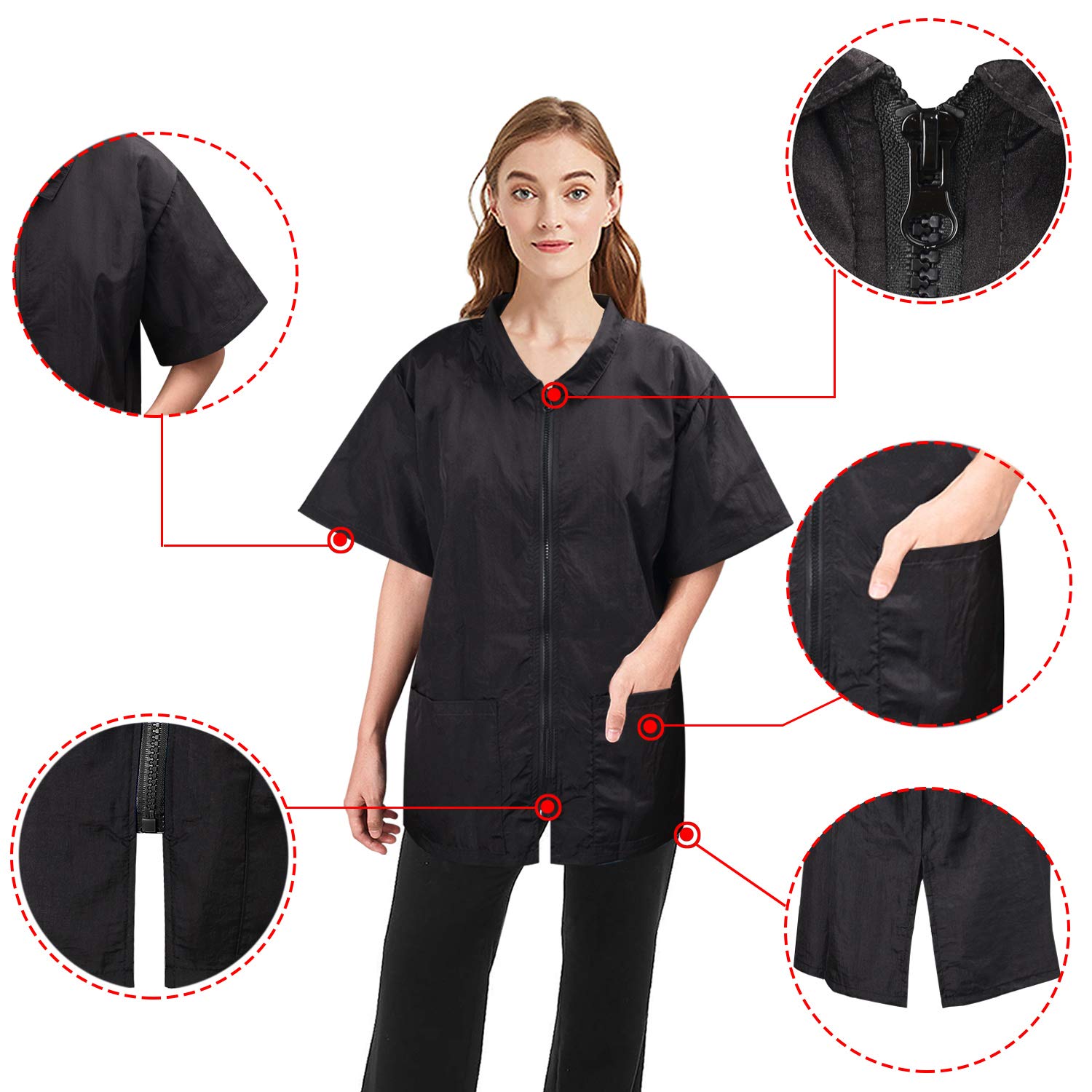 Chaqueta resistente al agua Noverlife, ideal para salón y uso diario.