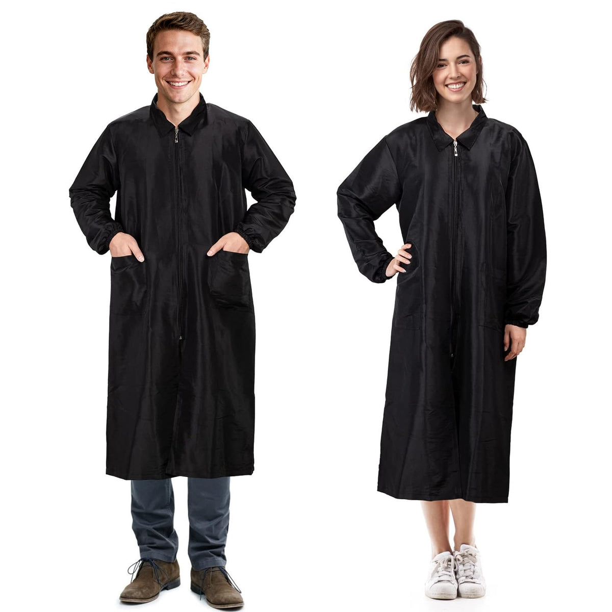 Noverlife chaqueta de peluquería para perros, manga larga, cierre frontal, antiestática.