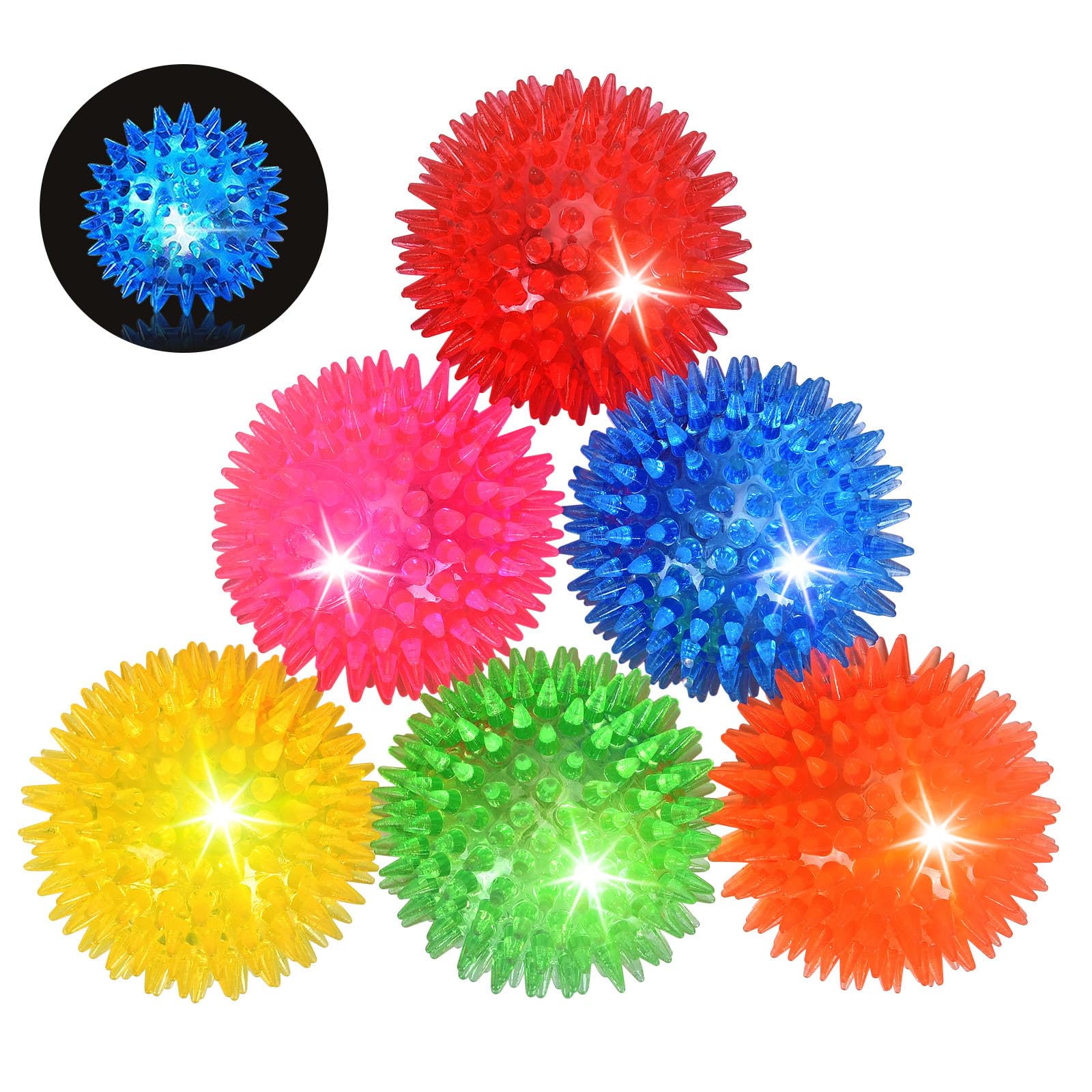 Novkin bolas LED para perros, foco rojo, ideal para juego nocturno y localización visual.