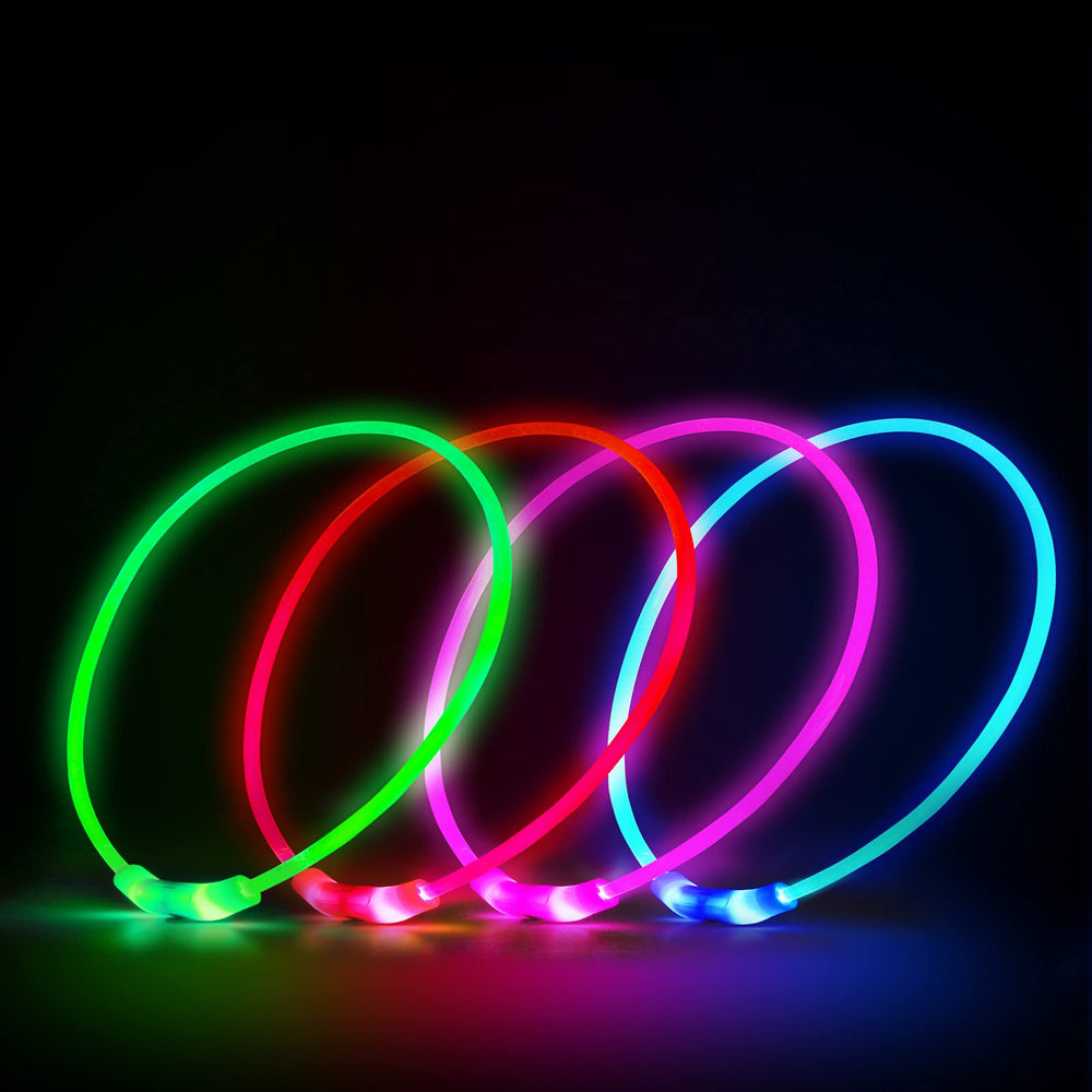 NOVKIN collar LED para perros, ajuste 12–22 pulgadas cómodo y seguro